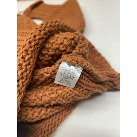 She + Sky Large Womens Rust Knit Turtleneck Sweater Large - Picture 11 of 11